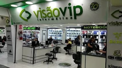 Fachada da loja Visão VIP Informática em Ciudad del Este, Paraguai